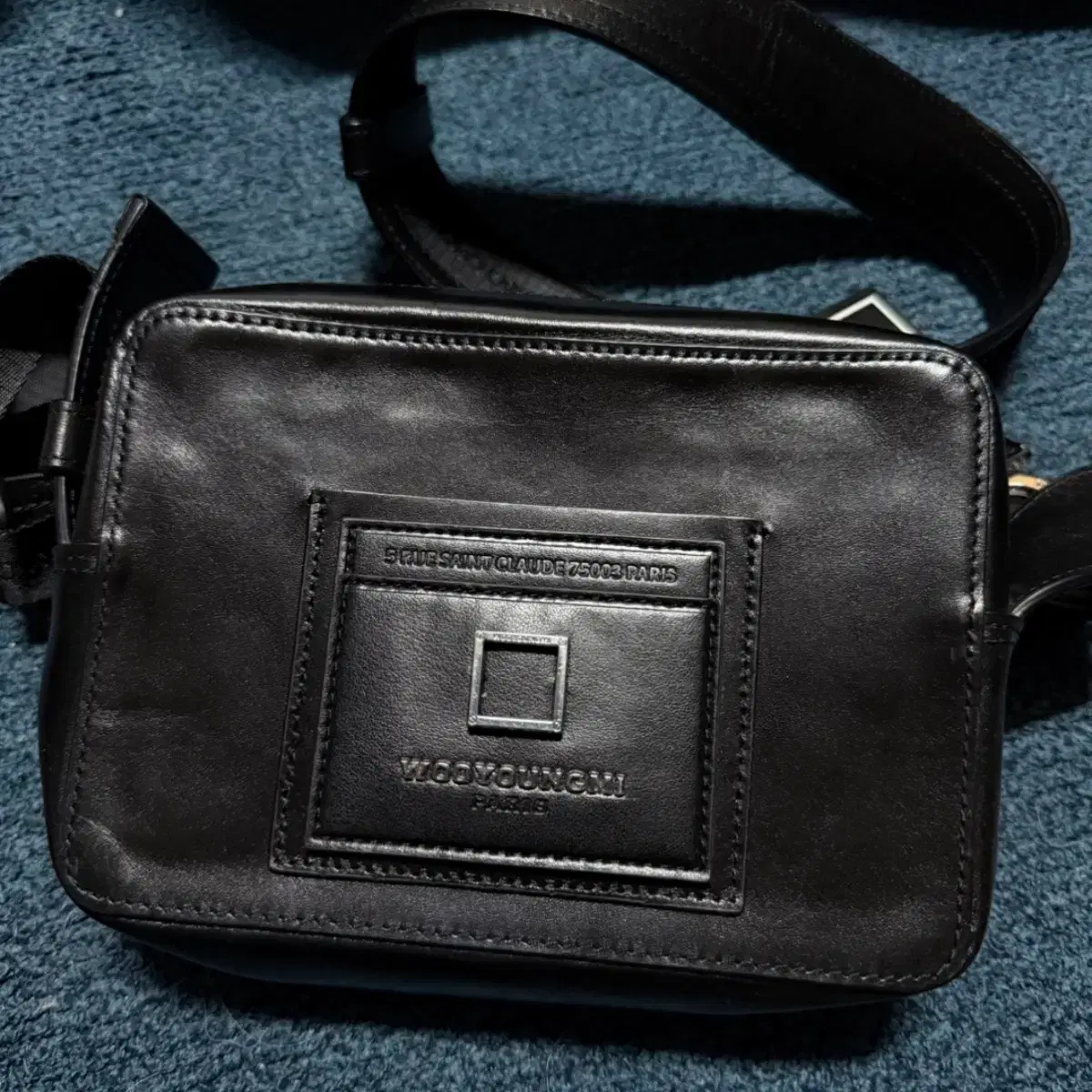 WOOYOUNGMI | 우영미 Wooyoungmi Square Mini Bag Black on